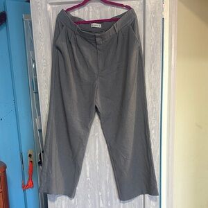 Charcoal Pleated Trousers